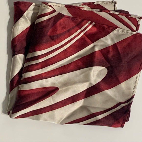 Steven Land Collection in Burgundy & Cream Swirls Men’s Necktie & Handkerchief